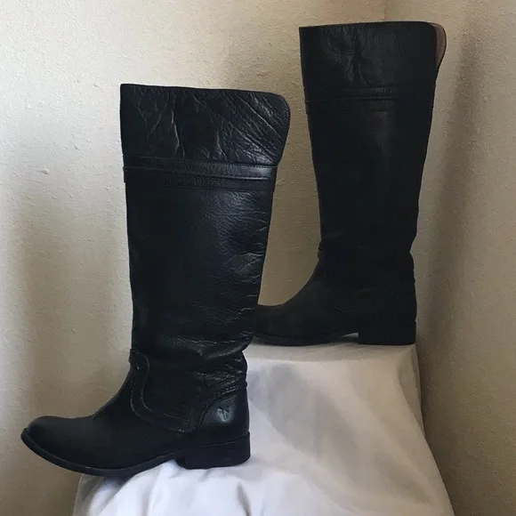 Frye Full Grain leather riding boots -Melissa Trapunto Size 6 B GUC - Picture 6 of 14